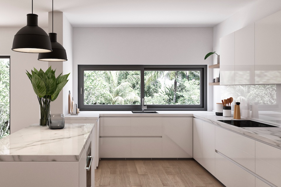 sistema di chiusura delle finestre: scorrimento in linea